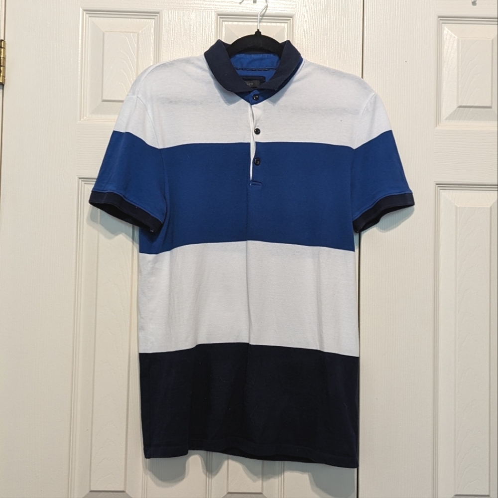GUC RW&Co. striped cotton polo